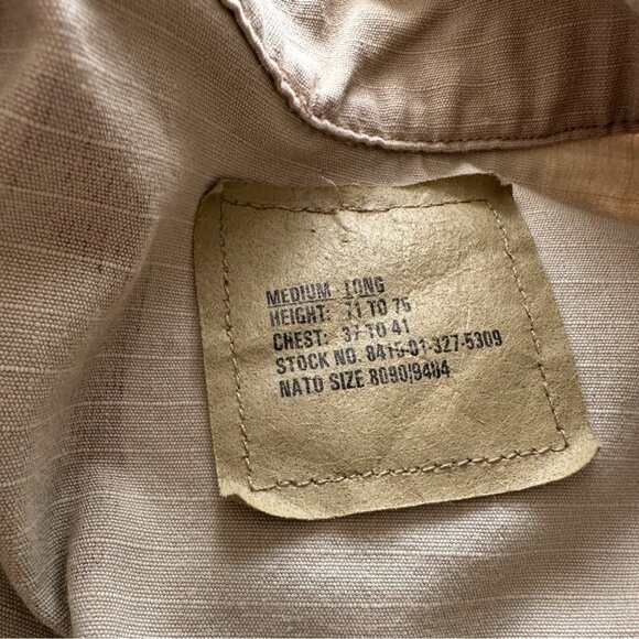 Vintage US Army Desert Camo Jacket Size Medium Rip Stop Fabric - Picture 9 of 15